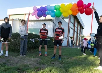 Pan Dominik na linii startu