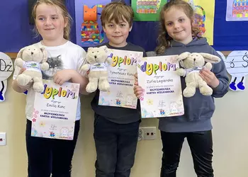 Uczniowie klasy 1a, którzy wzięli udział w konkursie