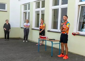 Pan Dominik opowiada o biegu dla Szymona