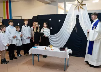 Uczniowie podczas rekolekcji