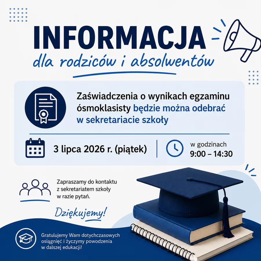 Informacja dla Rodziców i Absolwentów szkoły