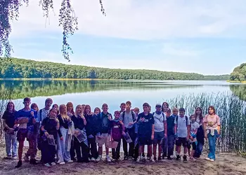 Klasa 7 nad jeziorem rynnowym J.Góreckie