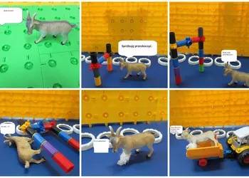 Komiks do przysłowia Żeby kózka nie skakała, toby nóżki nie złamała