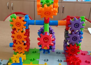 Budowla z klocków Korbo wykonana przez ucznia kl. 3W